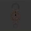Intricately Carved Decorative Knife With Ornate Blade And Detailed Handle Design
