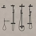 Shower combination shower faucet shower switch 3d model