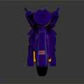 Futuristic Sci Fi Weapon Design With Purple Orange Accents Blue Glowing Lines And Ergonomic Grip