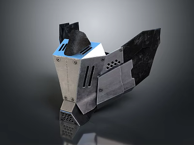 Industrial Mechanical Equipment With Metal Jointed Structure Holes And Geometric Design 3d model