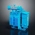 LIS SUPER Blue Power Transformer With Cylindrical Tank And Cooling Fins