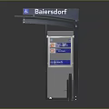 Bridgeport Bus Shelter With Roof Map Board Information Panel And Trash Can