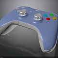 Blue Game Controller With Ergonomic Design White Joysticks And Colorful Buttons