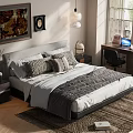 Modern Cozy Bedroom Interior Design With Plush Pillows And Soft Area Rug