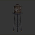 water tower industrial water tower iron tower steel tower 3d model