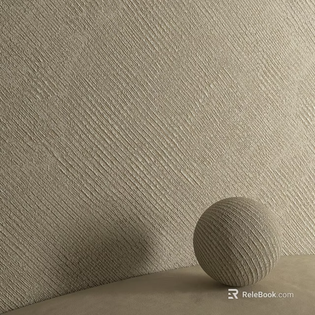 Modern Decorative Component With Textured Spherical Surface And Wall Background 3d model 