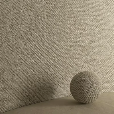 Modern Decorative Component With Textured Spherical Surface And Wall Background 3d model