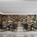 Library Office Space 3d model