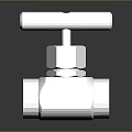 Pipe water pipe valve iron pipe fitting flange tee joint pipe water pipe valve 3d model