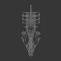 Red Futuristic Cosmic Spaceship Design With Advanced Engines And Interstellar Features