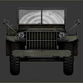 Vintage Military Truck With Open Cargo Bed Metal Rails And Classic Grille Design