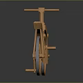 Handcrafted Wooden Bicycle Sculpture With Intricate Design For Home Decoration