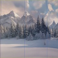 modern snow mountain terrain terrain 3d model