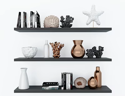 Modern ornaments combination decoration combination ornaments artwork 3d model