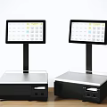 Two Commercial POS Terminals With Touchscreen Displays For Retail Checkout 3d model