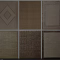 Square Rugs With Various Geometric Patterns And Neutral Tones For Home Decor 3d model