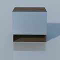Contemporary Hinged Door Cabinet Featuring Wooden Top And Metal Body Design