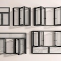 modern folding window window window glass window balcony window bay window 3d model