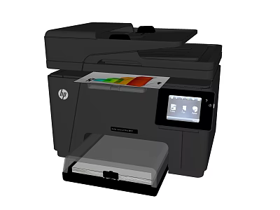 HP Black Multifunction Office Appliance Printer Scanner Copier with Color Printing 3d model