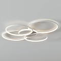 Modern Geometric Ceiling Lights With Curved Lines Circular Rings And Square Frames 3d model
