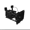 Professional Digital Camera Body With Lens Handle Monitor And Mounting Bracket