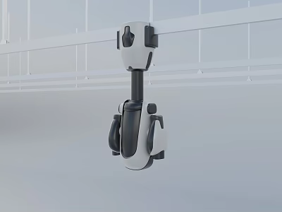Modern Projection Monitoring Device Wall Mounted Security Surveillance With White Black Design 3d model