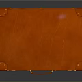 Vintage Red Leather Suitcase With Metal Corners And Brass Fasteners