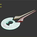 Innovative Satellite Component Design With White Circular Structure And Metallic Probes For Space Missions