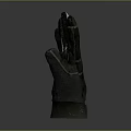 Black Stitched Design Glove For Daily Use With Comfortable Fit And Protection