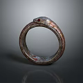 Stylish Snake Shaped Bracelet with Red Eyes and Textured Surface for Daily Use