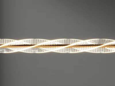 Modern Luxury Spiral Chandelier With Glowing Metallic Design And Elegant Lighting Structure 3d model