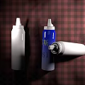 Two Blue Bathroom Spray Bottles With Nozzles For Cleaning Solutions And Daily Use
