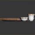 Elegant Dinnerware Set with Colorful Floral Patterns Gold Rim Plates Cups and Bowl