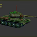 Detailed Military Tank 3D Render Featuring Turret Long Gun Barrel And Metallic Tracks