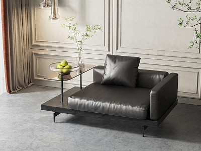 Modern Single Sofa Single Leather Sofa model