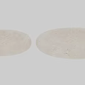Minimalist Light Stone Round Tray Ornament Set With Natural Texture