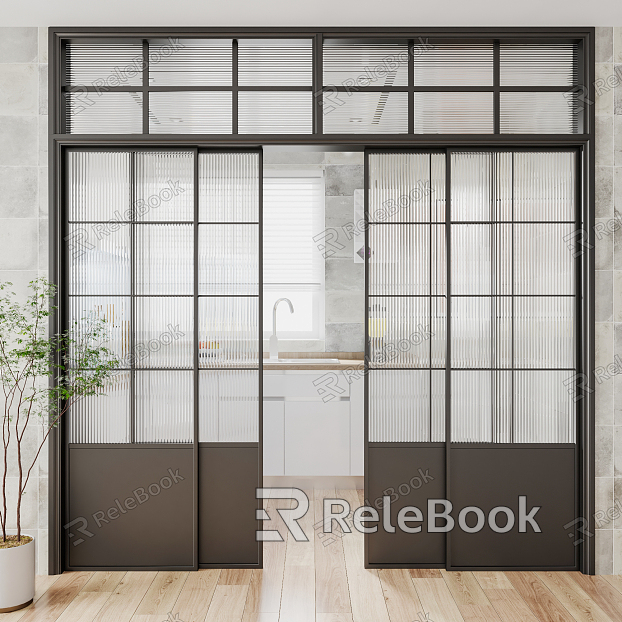 Modern sliding door Changhong glass sliding door model