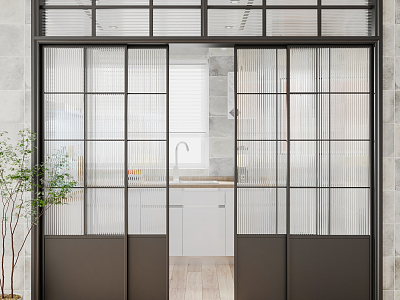 Modern sliding door Changhong glass sliding door model