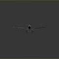 Military Aircraft Weapon With Blue Yellow Camouflage Iron Cross Insignia And Propeller