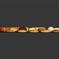 Assorted Fresh Breads and Pastries Including Donuts Pretzels and Rolls with Various Shapes