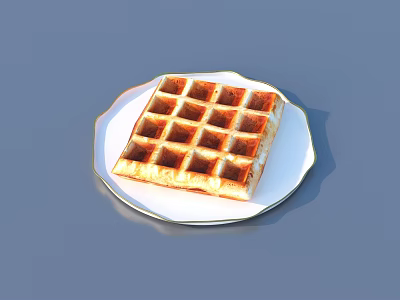 Bread bread slice dessert biscuit pie food 3d model