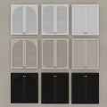 Stylish Louvered Shutter Door Designs With White Black And Arch Rectangular Shapes
