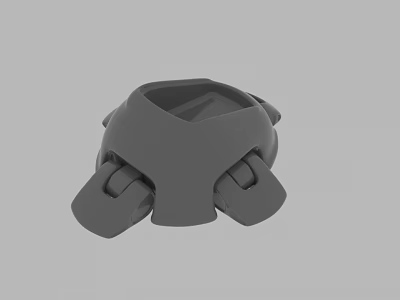 Gray 3D Model Mechanical Component With Structural Base And Support Features 3d model
