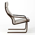 Modern High Back Accent Chair With Gray Upholstery And Wooden Frame Design