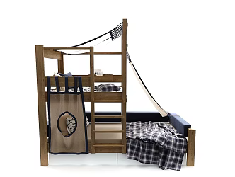 Modern Bed Up and Down Small Bed 3d model