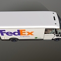 FedEx International Express Vehicle Commercial Vehicle Van Seven-seater Vehicle Low Face Number Low Model Simple Model Game Sub-era Film and Television Super Realism 3d model