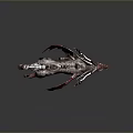Mythical Deer Creature With Scorpion Tail And Metallic Biomechanical Design