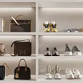 Elegant Luxury Bag Collection Display On Shelves With Various Styles And Designs