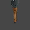 Military Hand Grenade Weapon With Metal Casing And Wooden Handle Design