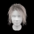 Elegant Jewelry Accessories Display On Human Head Model With Light Short Hair And Black Background
